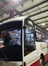 Retrovisor electrónico instalado en autobus BRT